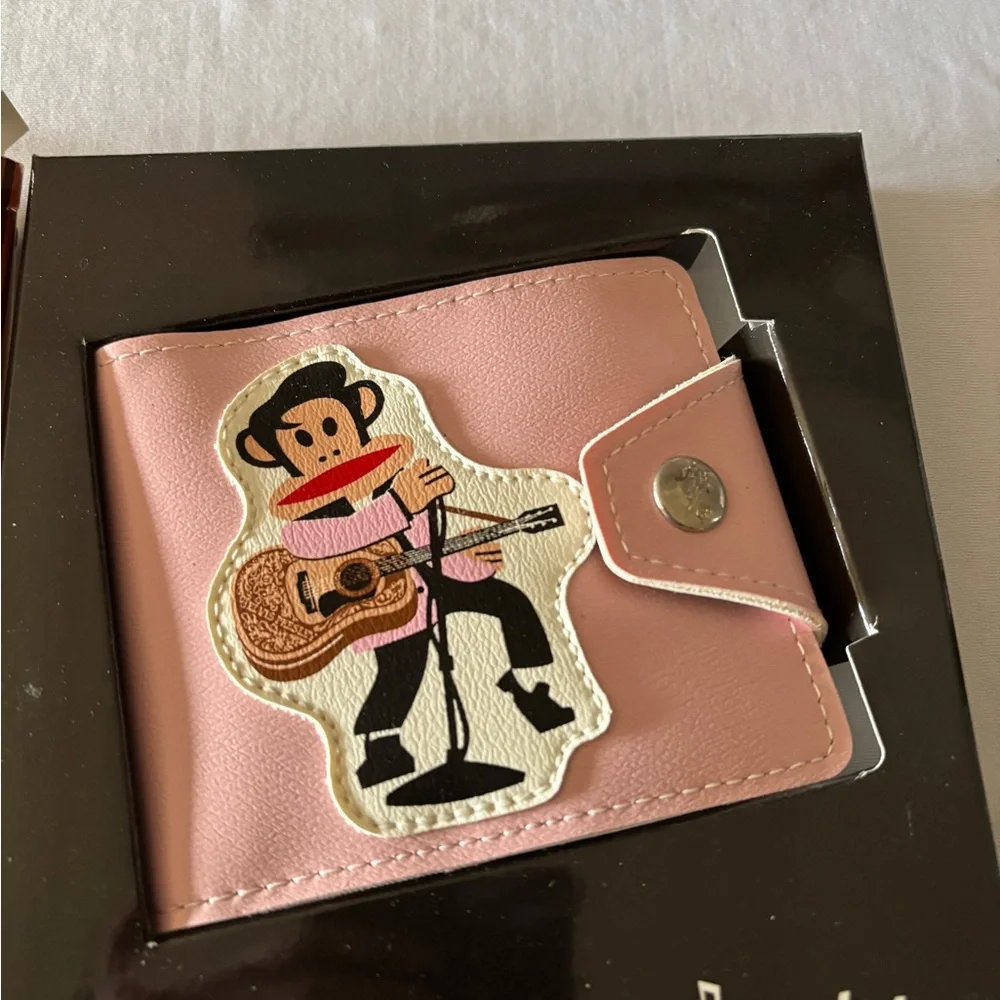 Paul Frank Elvis Julius Graphic Wallet — Pink, Green, Black, White - Picture 4 of 7